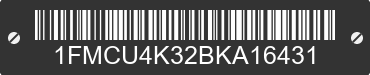 2011 FORD Escape 1FMCU4K32BKA16431 VIN decoded