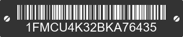 2011 FORD Escape 1FMCU4K32BKA76435 VIN decoded