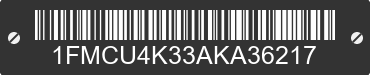 2010 FORD Escape 1FMCU4K33AKA36217 VIN decoded