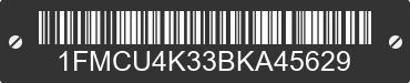 2011 FORD Escape 1FMCU4K33BKA45629 VIN decoded