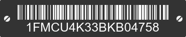 2011 FORD Escape 1FMCU4K33BKB04758 VIN decoded