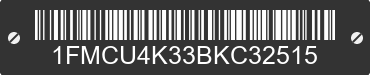 2011 FORD Escape 1FMCU4K33BKC32515 VIN decoded