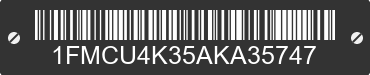 2010 FORD Escape 1FMCU4K35AKA35747 VIN decoded