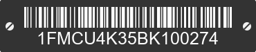 2011 FORD Escape 1FMCU4K35BK100274 VIN decoded