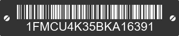 2011 FORD Escape 1FMCU4K35BKA16391 VIN decoded