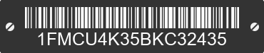 2011 FORD Escape 1FMCU4K35BKC32435 VIN decoded
