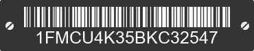 2011 FORD Escape 1FMCU4K35BKC32547 VIN decoded