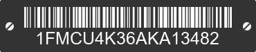 2010 FORD Escape 1FMCU4K36AKA13482 VIN decoded