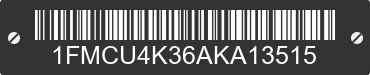 2010 FORD Escape 1FMCU4K36AKA13515 VIN decoded
