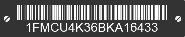 2011 FORD Escape 1FMCU4K36BKA16433 VIN decoded