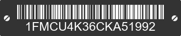 2012 FORD Escape 1FMCU4K36CKA51992 VIN decoded