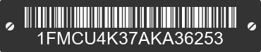 2010 FORD Escape 1FMCU4K37AKA36253 VIN decoded