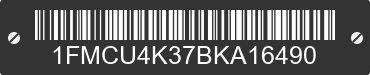 2011 FORD Escape 1FMCU4K37BKA16490 VIN decoded