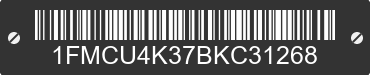 2011 FORD Escape 1FMCU4K37BKC31268 VIN decoded
