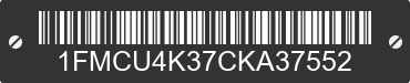2012 FORD Escape 1FMCU4K37CKA37552 VIN decoded