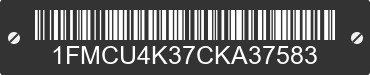 2012 FORD Escape 1FMCU4K37CKA37583 VIN decoded