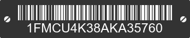 2010 FORD Escape 1FMCU4K38AKA35760 VIN decoded