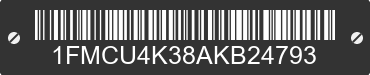 2010 FORD Escape 1FMCU4K38AKB24793 VIN decoded