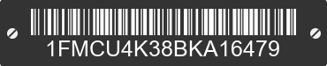 2011 FORD Escape 1FMCU4K38BKA16479 VIN decoded