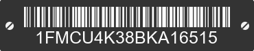 2011 FORD Escape 1FMCU4K38BKA16515 VIN decoded