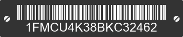 2011 FORD Escape 1FMCU4K38BKC32462 VIN decoded