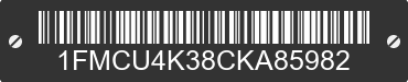 2012 FORD Escape 1FMCU4K38CKA85982 VIN decoded