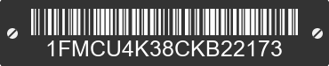 2012 FORD Escape 1FMCU4K38CKB22173 VIN decoded