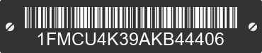 2010 FORD Escape 1FMCU4K39AKB44406 VIN decoded