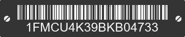 2011 FORD Escape 1FMCU4K39BKB04733 VIN decoded