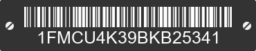 2011 FORD Escape 1FMCU4K39BKB25341 VIN decoded