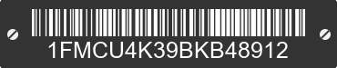 2011 FORD Escape 1FMCU4K39BKB48912 VIN decoded
