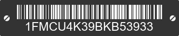 2011 FORD Escape 1FMCU4K39BKB53933 VIN decoded
