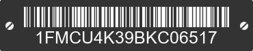 2011 FORD Escape 1FMCU4K39BKC06517 VIN decoded