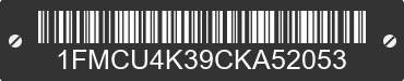 2012 FORD Escape 1FMCU4K39CKA52053 VIN decoded
