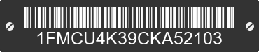 2012 FORD Escape 1FMCU4K39CKA52103 VIN decoded