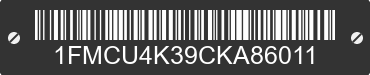 2012 FORD Escape 1FMCU4K39CKA86011 VIN decoded