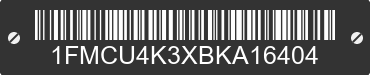 2011 FORD Escape 1FMCU4K3XBKA16404 VIN decoded