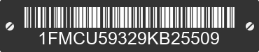 2009 FORD Escape 1FMCU59329KB25509 VIN decoded
