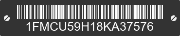 2008 FORD Escape 1FMCU59H18KA37576 VIN decoded