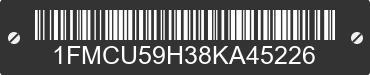 2008 FORD Escape 1FMCU59H38KA45226 VIN decoded