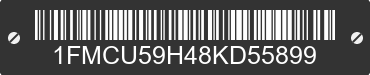 2008 FORD Escape 1FMCU59H48KD55899 VIN decoded