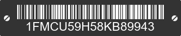 2008 FORD Escape 1FMCU59H58KB89943 VIN decoded