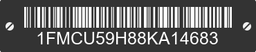 2008 FORD Escape 1FMCU59H88KA14683 VIN decoded