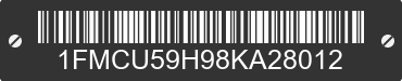2008 FORD Escape 1FMCU59H98KA28012 VIN decoded