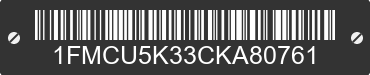 2012 FORD Escape 1FMCU5K33CKA80761 VIN decoded