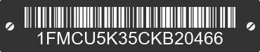 2012 FORD Escape 1FMCU5K35CKB20466 VIN decoded