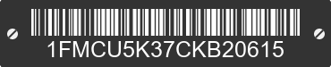 2012 FORD Escape 1FMCU5K37CKB20615 VIN decoded