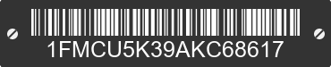 2010 FORD Escape 1FMCU5K39AKC68617 VIN decoded
