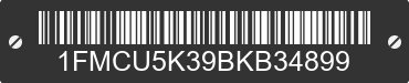 2011 FORD Escape 1FMCU5K39BKB34899 VIN decoded