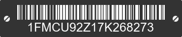 2007 FORD Escape 1FMCU92Z17K268273 VIN decoded